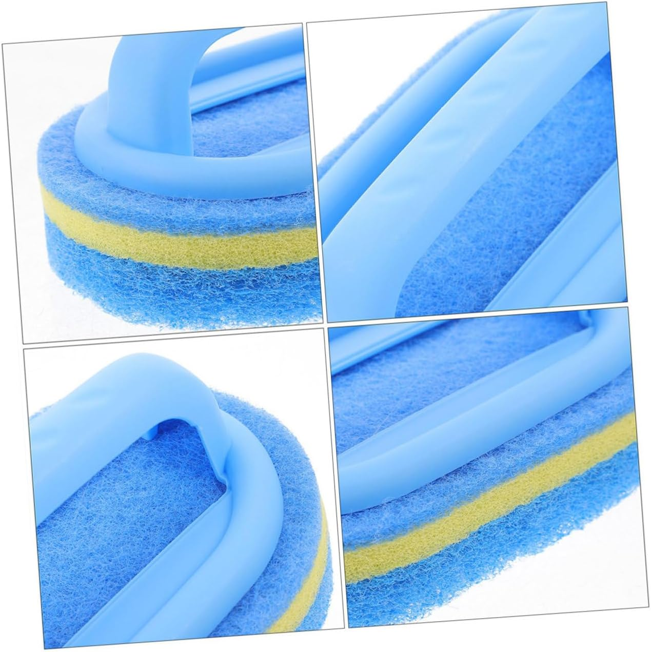 LAPYAPPE 3Pcs Handheld Cleaning Sponge Brushes with Comfortable Handles Multi-Use Kitchen and Bathroom Scrubbers for Tile Ceramic Bathtub and Countertops Cleaning image number 2