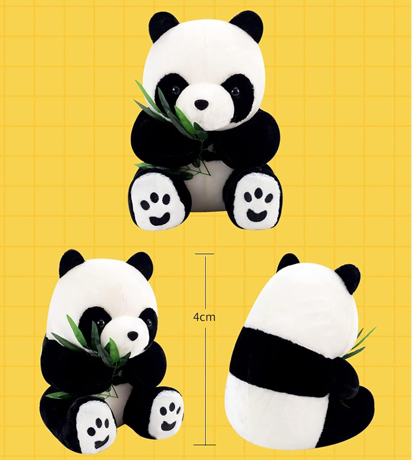 DAWNTREES Panda Plush Toy,Plush Stuffed Animals with Panda Baby Soft Toy,Plush Toy,40Cm Cute Soft Plush Toy Pillow Doll,Kids Baby Birthday Party Home D&eacute;cor Gift,Party Favours．
