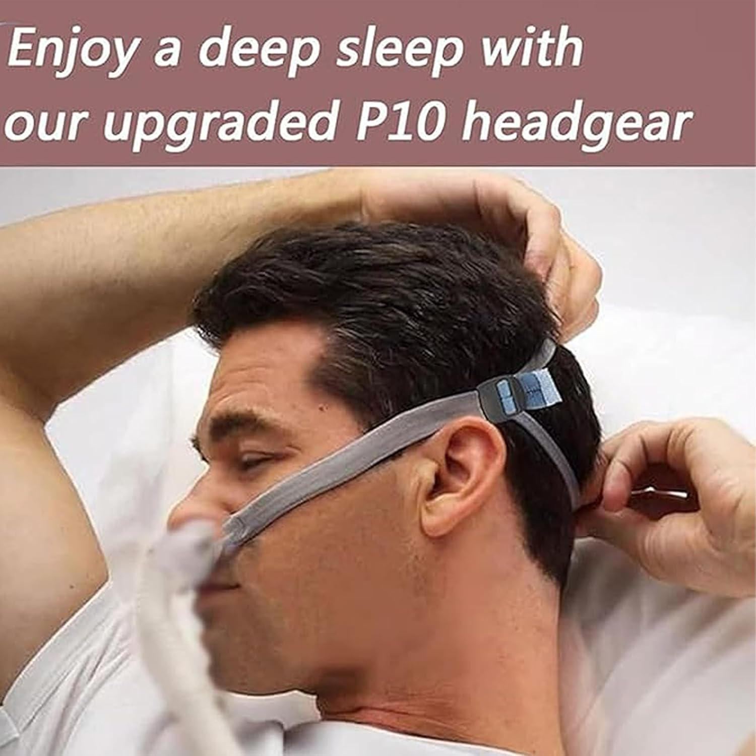 3 Pack Super Elastic Adjustment Straps， Compatible with Airfit P10 N30- Advanced Upgraded P10 N30 Strap，Nose Pillow, Built-In Clip (Blue) image number 5