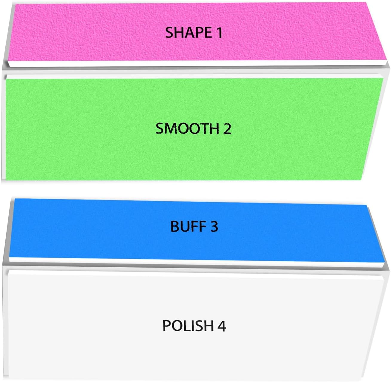 ONBPIY Nail Buffer Block 2 Pcs 4 Way Nail File Polisher for Natural and Acrylic Nails Multi Grit 120 240 600 3000 for Fingernail Shine image number 5