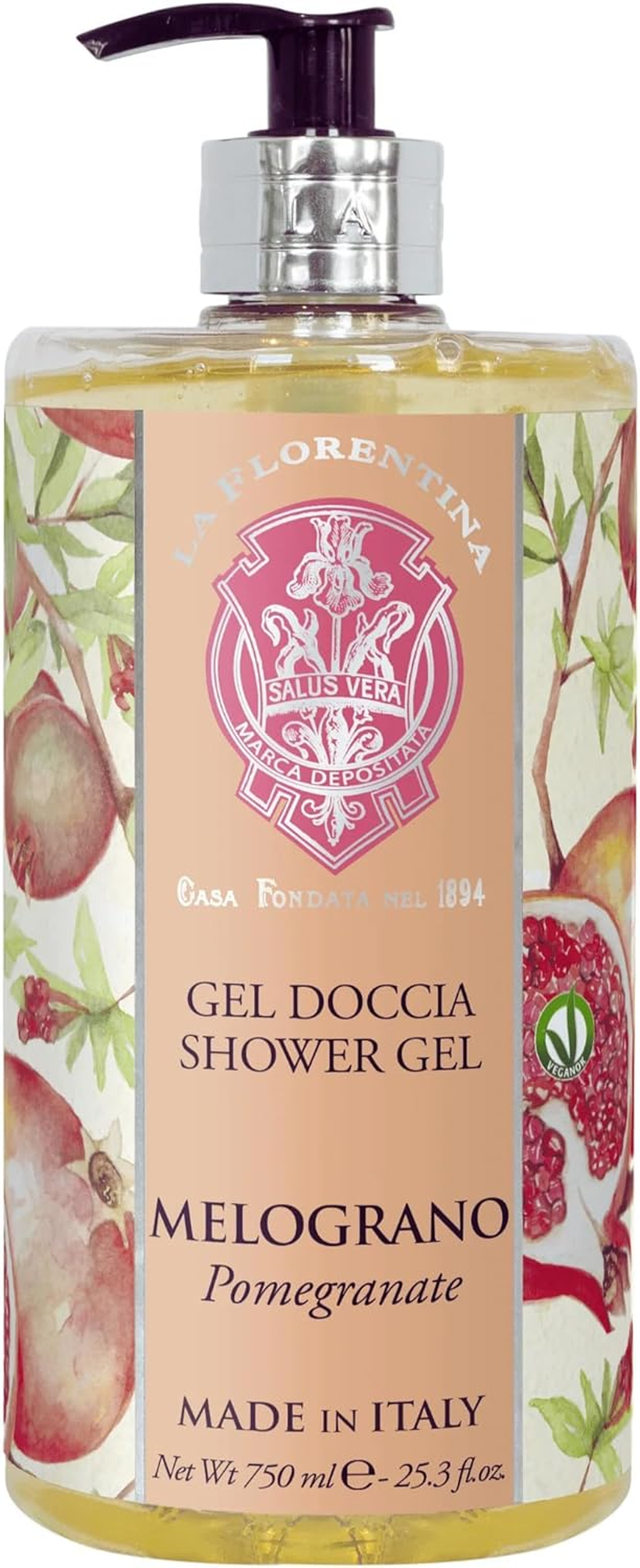 La Florentina Pomegranate Shower Gel Bottle Pump 750Ml image number 1