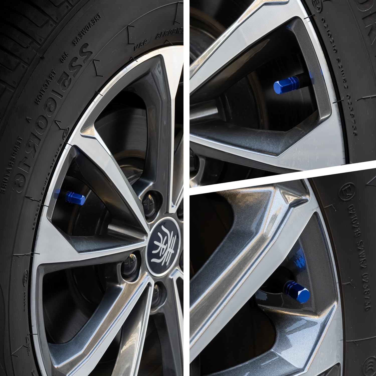 Tire Valve Caps,10 Pack Universal Air Valve Car Tire Valve Stem Caps Wheel Valve Covers Leak-Proof Air Protection Cap Fits Cars, Trucks, Bikes, Motorcycles, Bicycles (Blue) image number 2