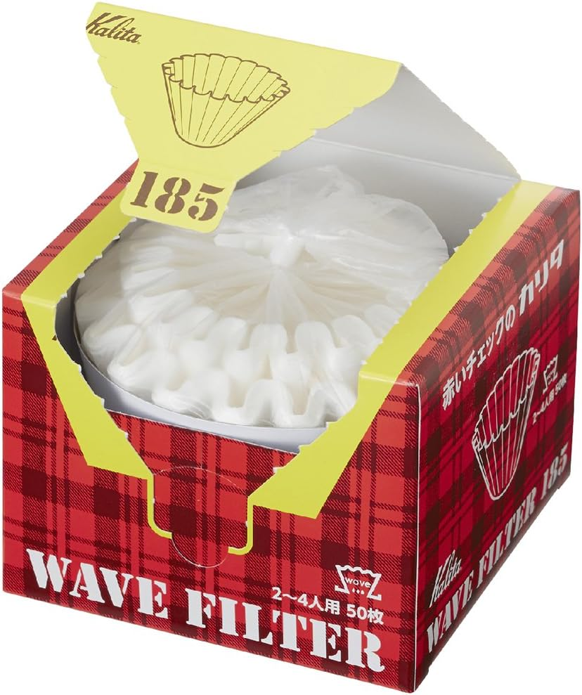 Kalita Wave Filters KWF-185 Pack of 50 Sheet White Convenient Box Type for Taking Out and Storing 22210 (Japan Import) (185(2 to 4 People)) image number 3