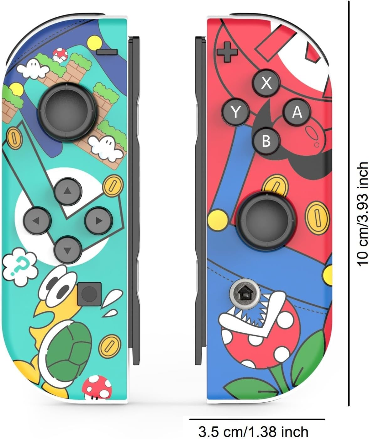 Wireless Controller Compatible with Switch/Lite/Oled, Joypad for Console, Wireless Replacement for Game Pad, Joystick Support Dual Vibration/6 Axis Motion/One-Key Wake-Up, Red Green image number 1