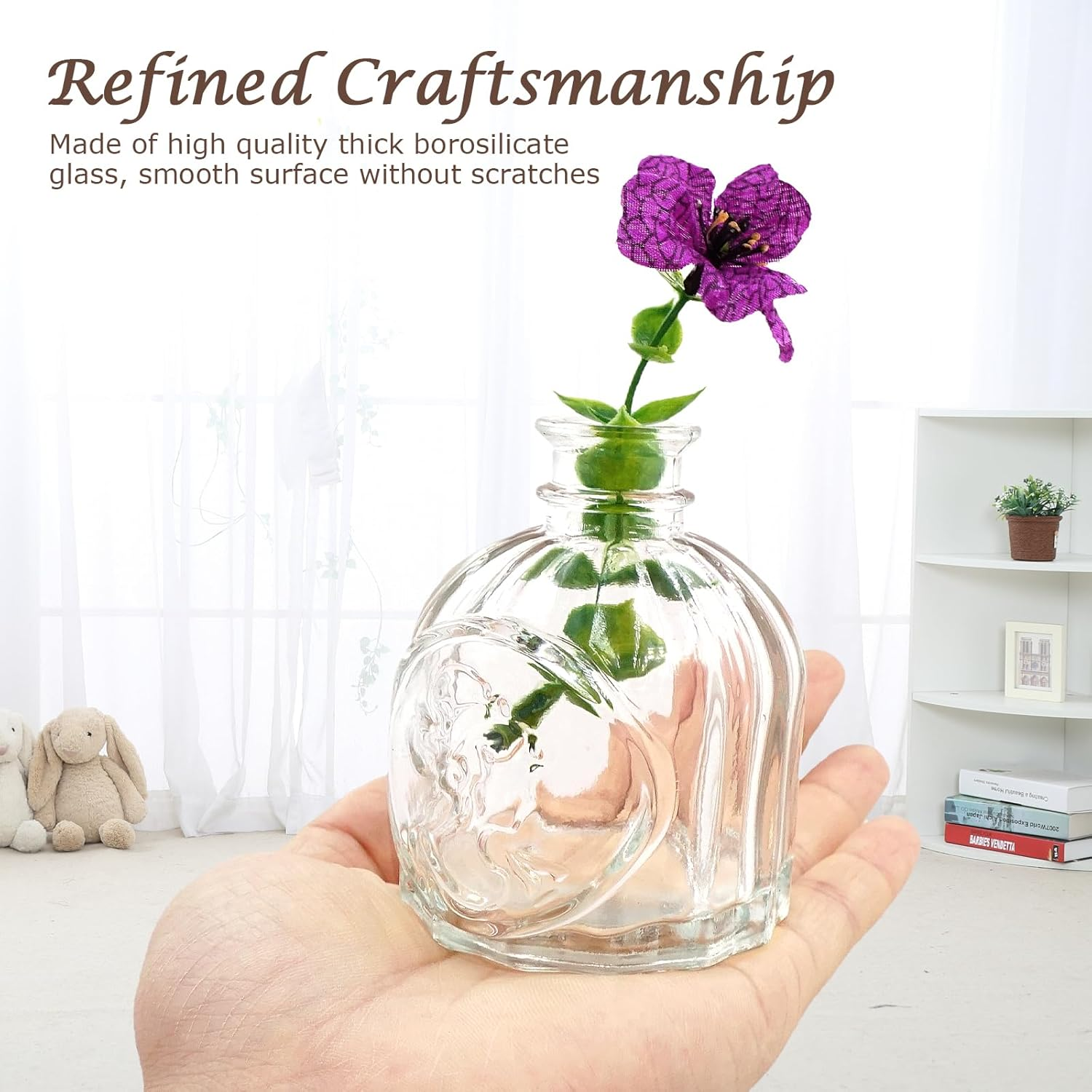 Lenamos Glass Bud Vases in Bulk Set of 30, Small Flower Vases Clear Vases for Centerpieces, Mini Vintage Vases for Flowers for Wedding Party Home Decorations Rustic Farmhouse Table Decor image number 1