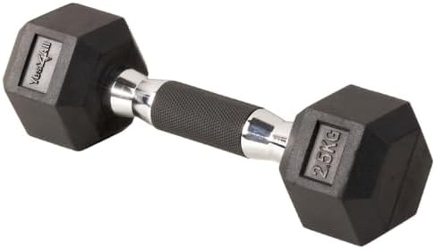 イエスフォーオール(Yes4All) ダンベル 六角型 ラバーグリップ 2.5Kg/5Kg/7.5Kg 【日本正規輸入品】