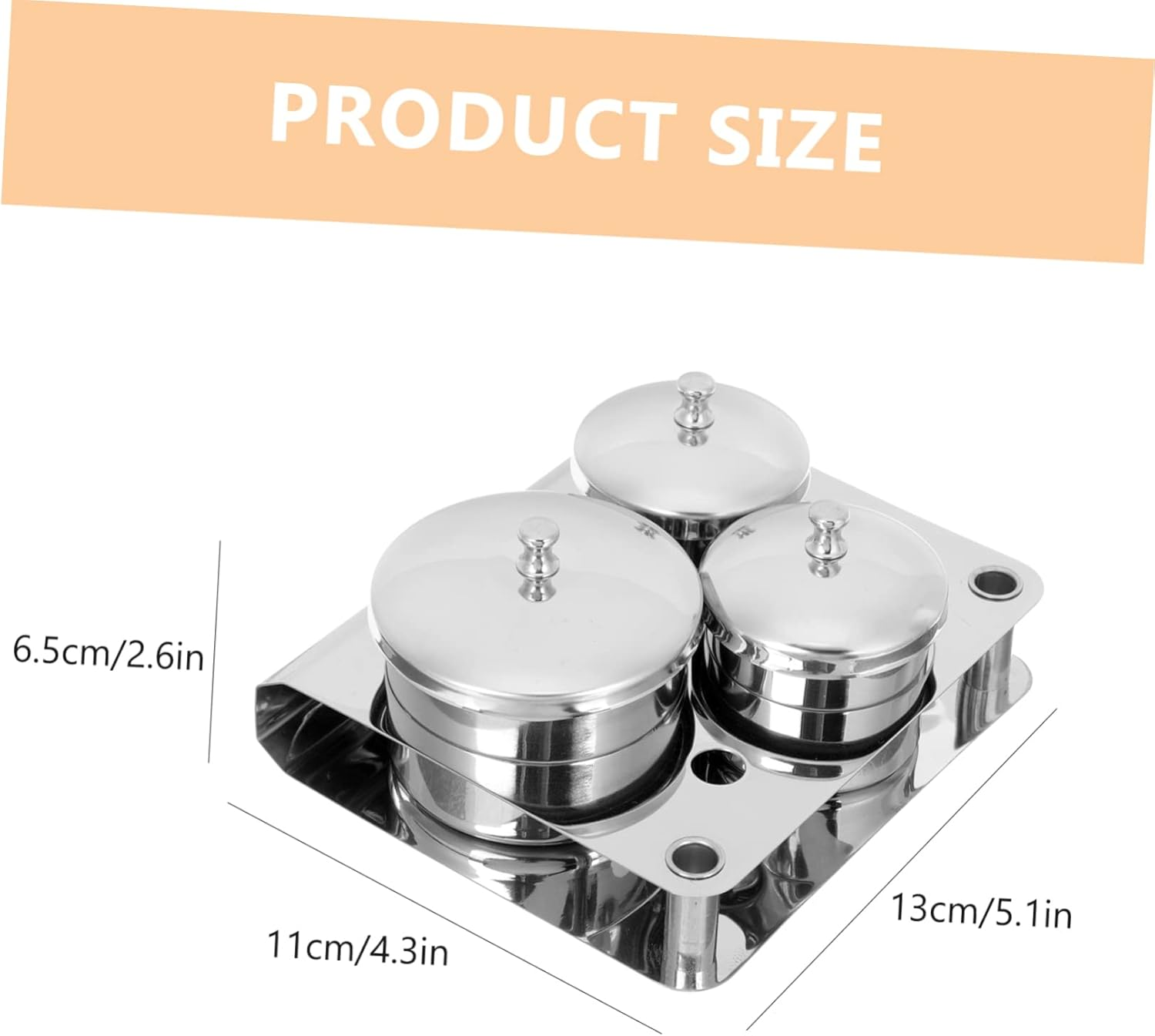 Zerodeko Manicure Kit of Stainless Steel Cups Nail Art Cup Powder Mixing for Nail Gel Salon image number 2