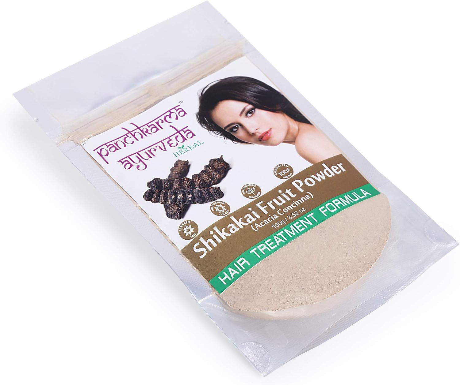 Panchkarma Ayurveda Herbal & Natural Herbal Shikakai Fruit Powder (Acacia Concinna) for Hair Shine anti Hair-Fall Hair Pack (100G)