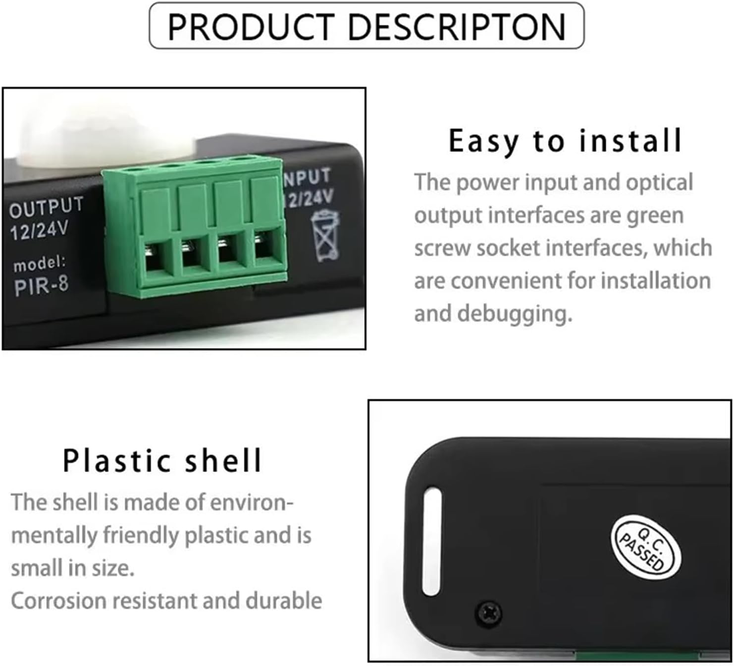 PIR Motion Sensor 12V/24V Infrared LED Dimmer - 1, White image number 2