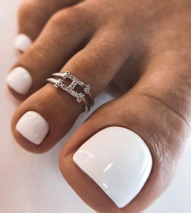 Mouyouglow Pack of 24 Fake Toenails, Toenails for Sticking, Short, Squared Brown, Plain, Cat Eye, Magnetic Brown, Artificial Toe Nails, Full Cover Foot Press on Nails with Adhesive, AUB-B7