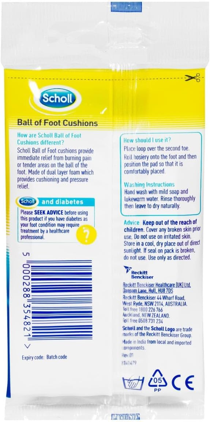 Scholl Ball of Foot Cushion Shoe Insert Comfort and Cushioning, 1 Count image number 3