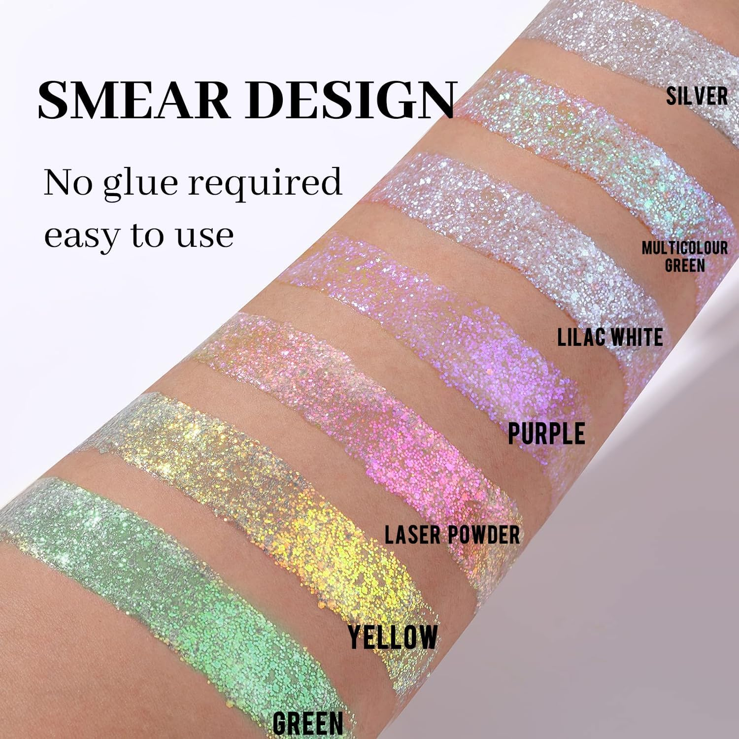 Veletine Body Glitter Gel, Roll-On Glitter Gel for Body, Face, Hair and Lip,Shimmer Three-Dimensional Glitter,Hair Glitter＆Lip Glitter,Sparkling Body Contouring Highlight Makeup, 20G/0.7 Oz (Purple) image number 5