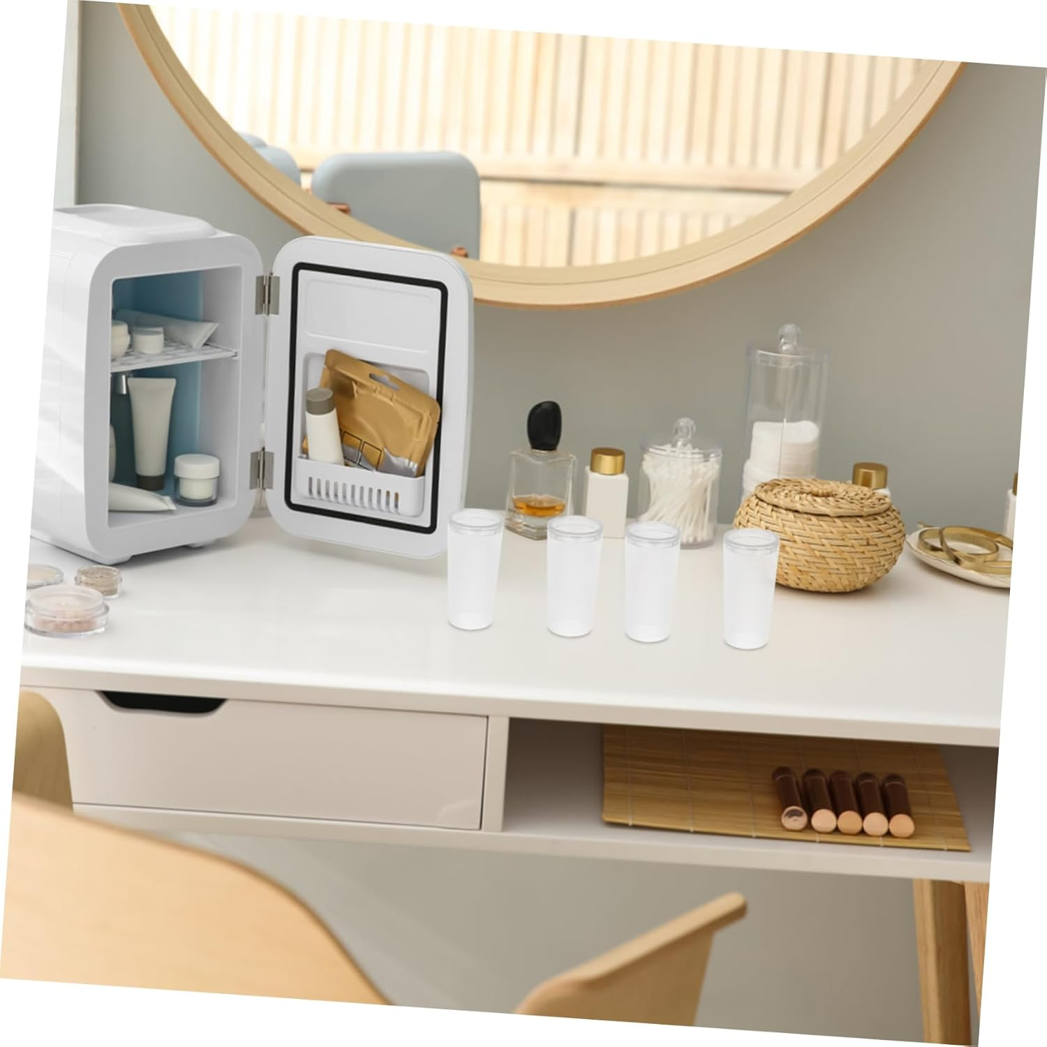 PACKOVE 10Pcs Transparent Makeup Brush Covers round Design Brush Protectors Versatile Holder for Cleanliness and Maintenance for Household and Art Tools image number 3