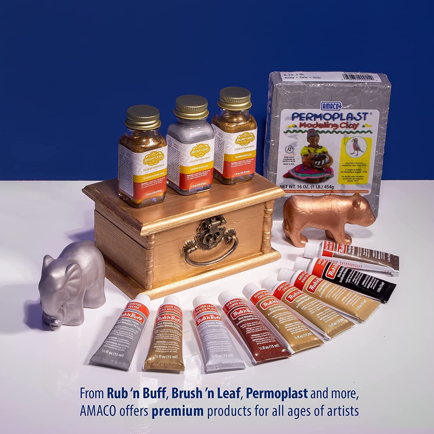 Amaco Rub'N'Buff Spanish Copper Metallic Wax image number 1