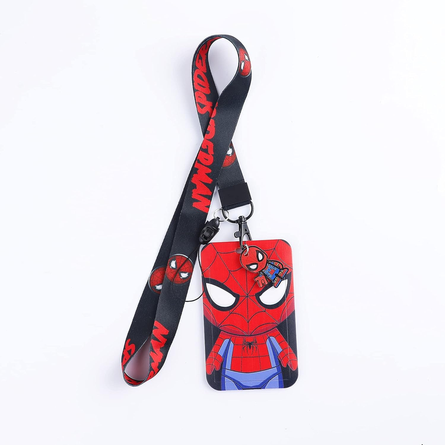 Superhero Spider Anime Lanyard with ID Card Badge Holder Classic Movie Fans Anime Wristlet Lanyards for Keys Keychain Accessories image number 4