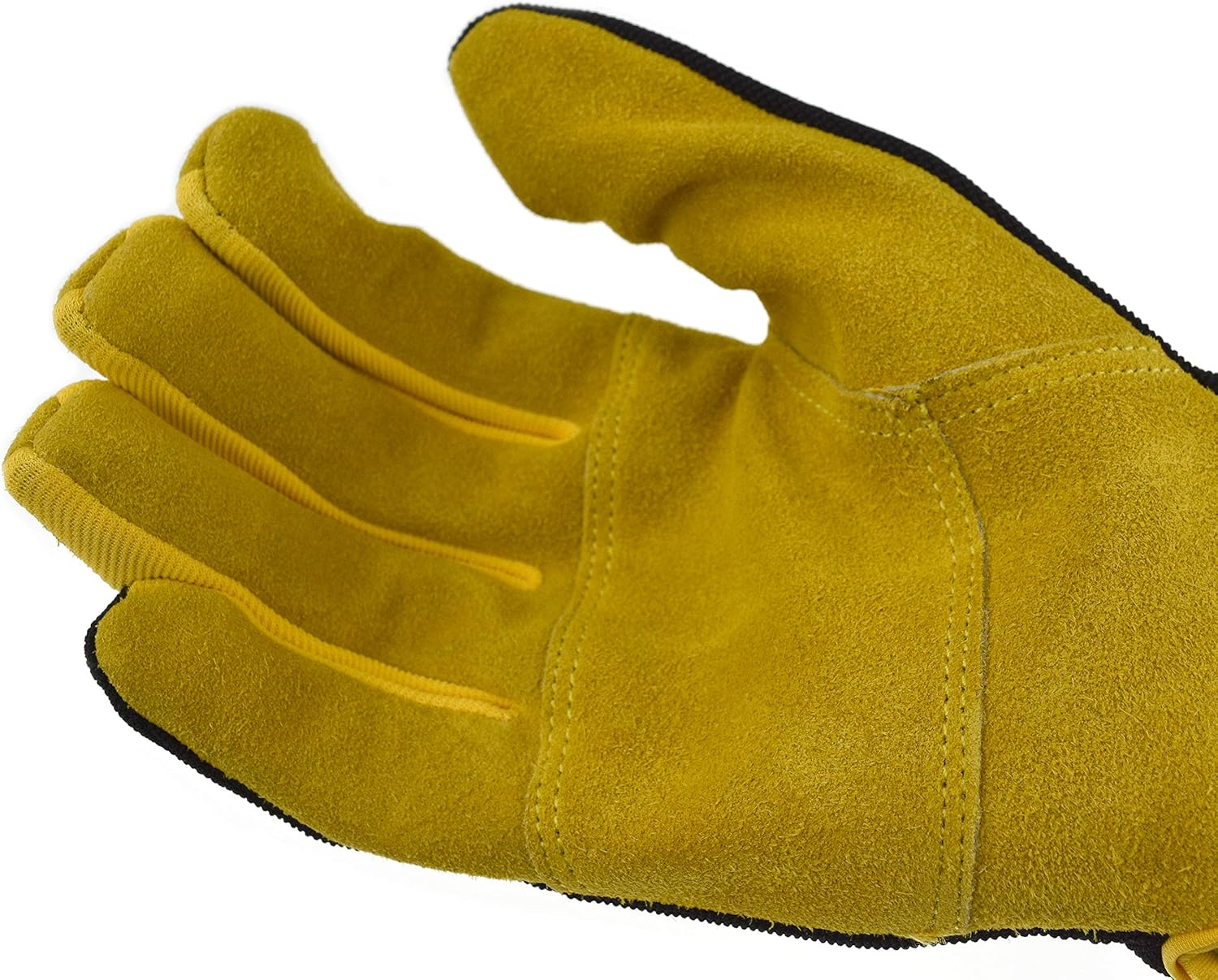 DEWALT Leather Work Gloves for Men - Heavy Duty, Split Cowhide Performance Hybrid Gloves with Slip-On Cuff for Easy Wear image number 5