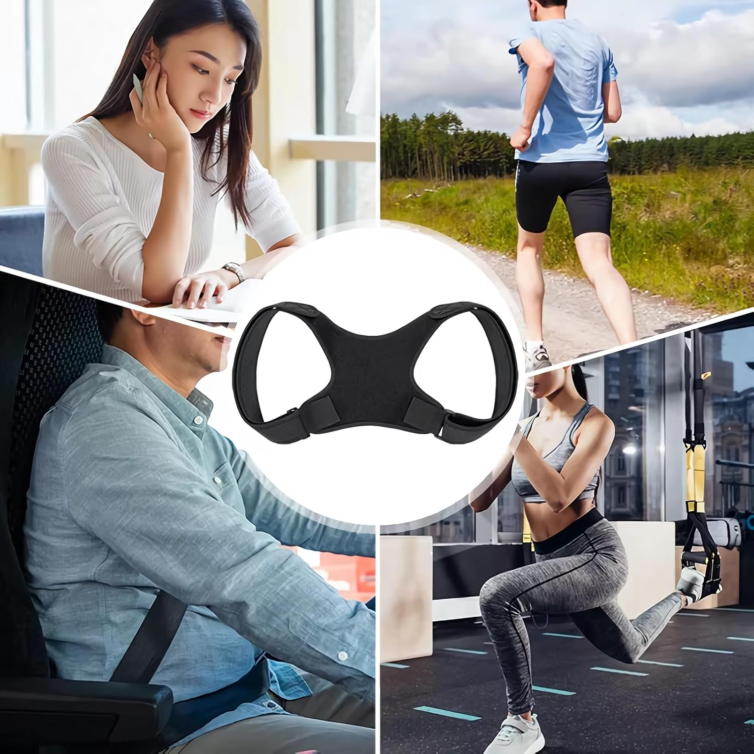 Posture Correctors for Men and Women, Adjustable Breathable Back Correctors for Improving Posture and Relieving Pain in the Neck and Shoulders image number 2