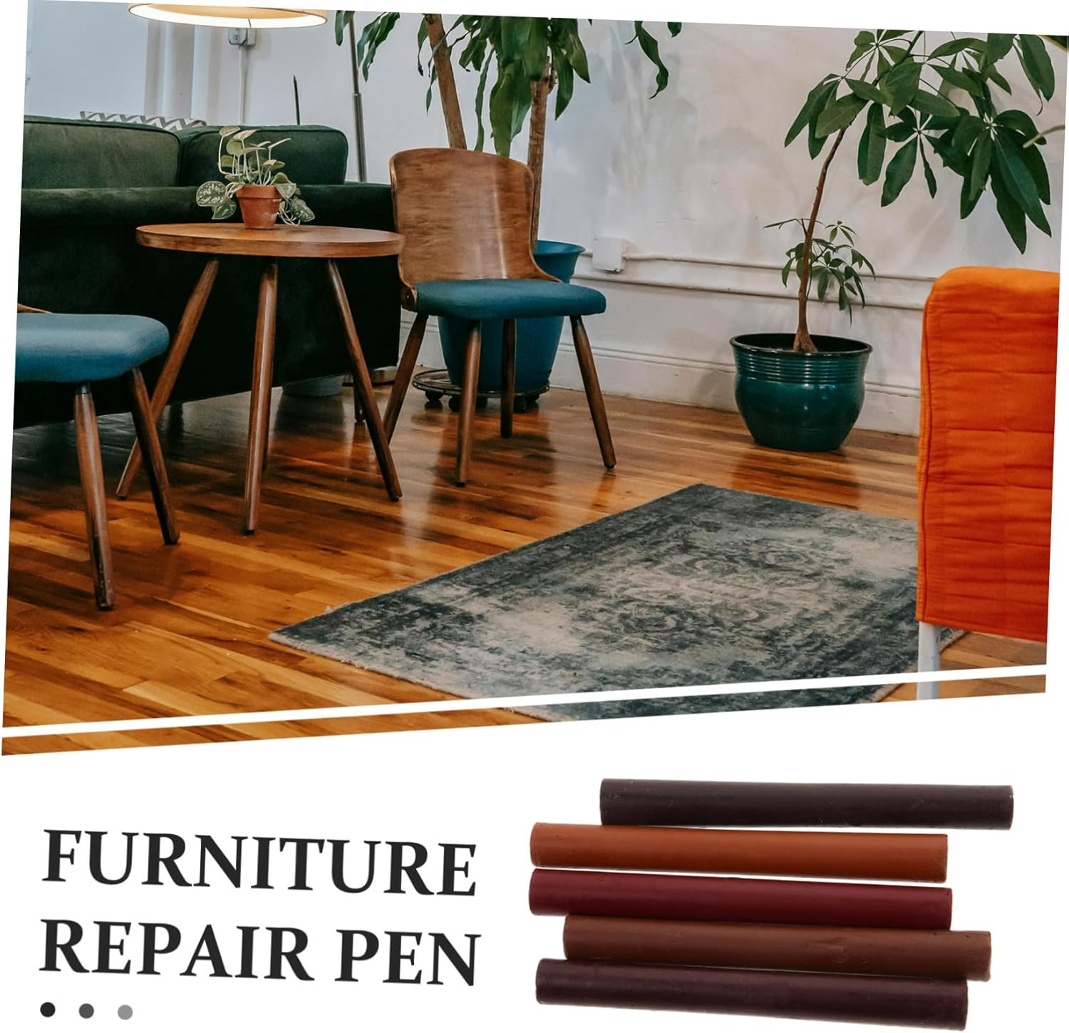 Outanaya 5Pcs Wood Scratch Repair Pens Furniture Touch-Up Markers Bulk White Touch-Up Paint image number 1