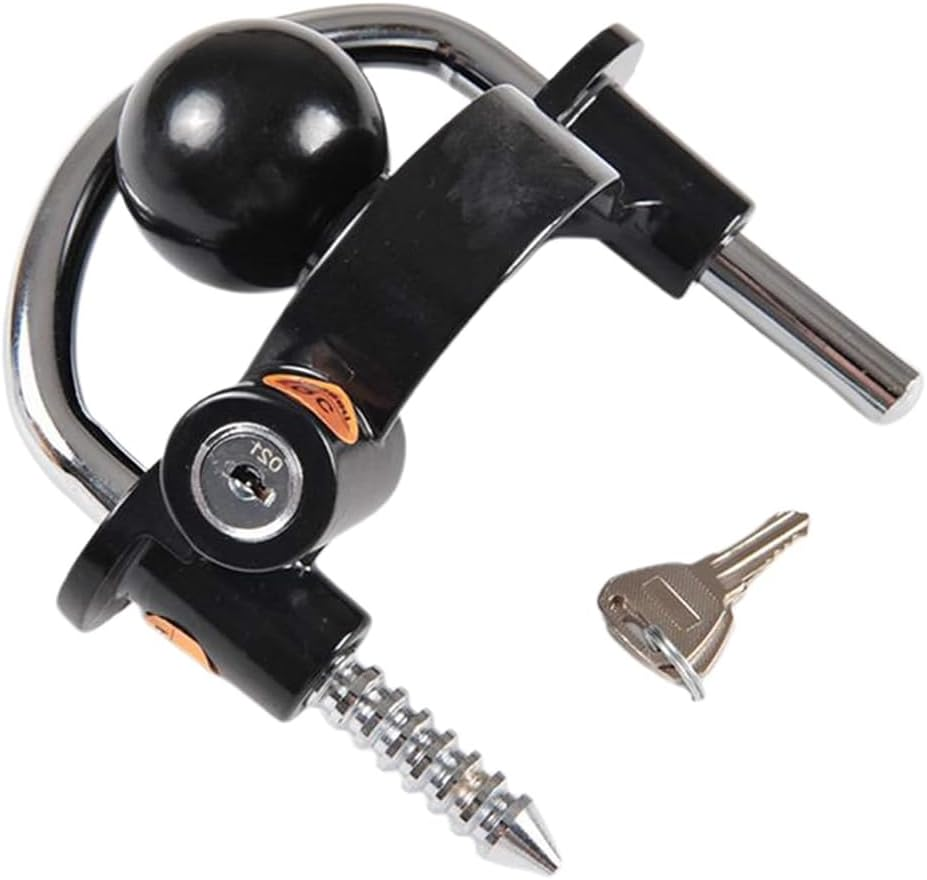 Universal Coupler Lock with 2 Keys, Trailer Hitch Lock, Heavy Duty Coupler with Adjustable Security Heavy-Duty Steel, 6 * 6 * 5.6 Inch Lightweight Couplers (Black)