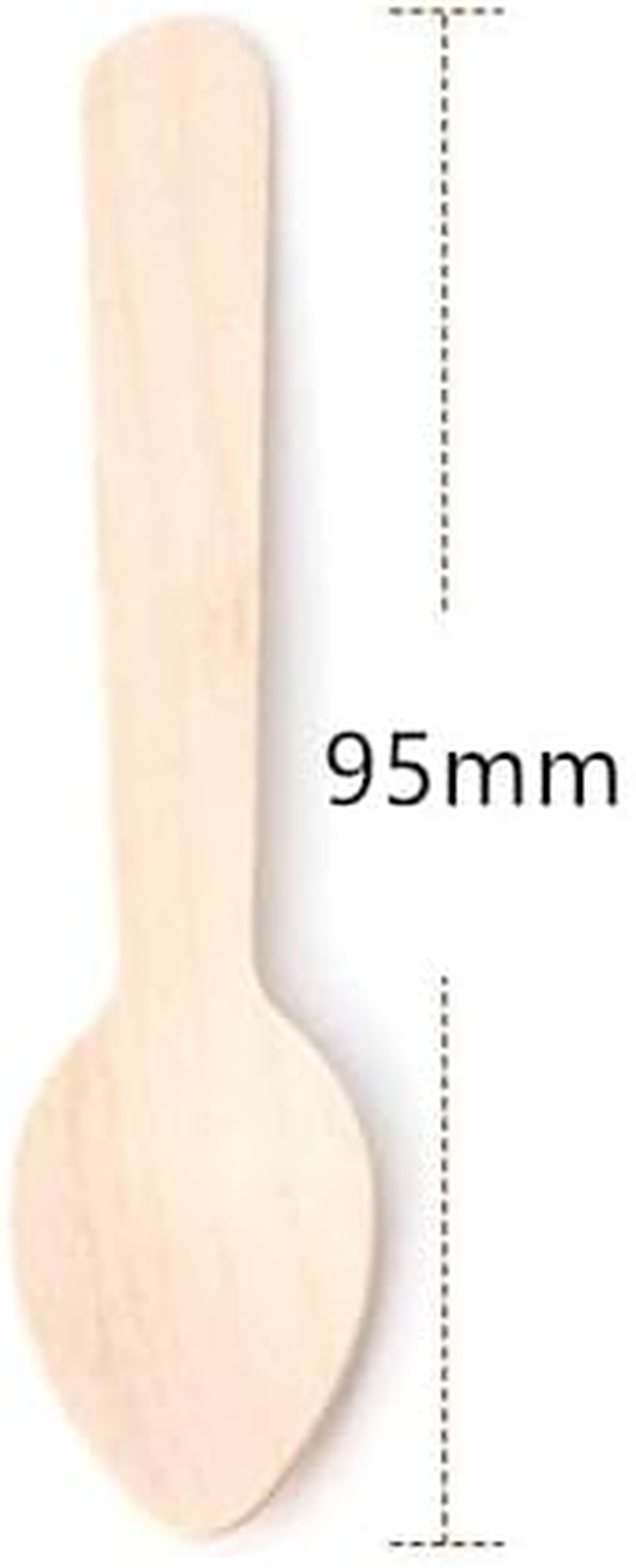 Mini Wood Taster Spoons, Disposable Small Wooden Spoons Ice Cream Dessert Spoons (200 Pack) image number 1