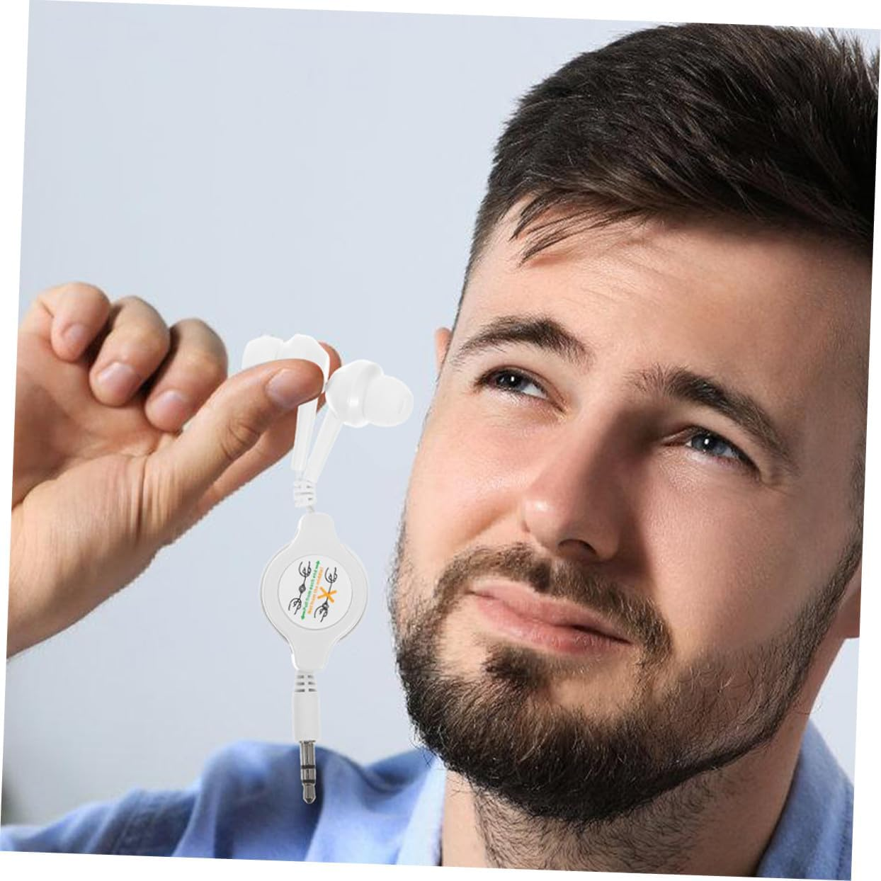 LIGIGWASH Retractable Earphones Dual Retractable Earplugs Portable Earbud Headphones Comfortable Design Noise-Isolating In-Ear Sports Headphones for Travel and Daily Use image number 4