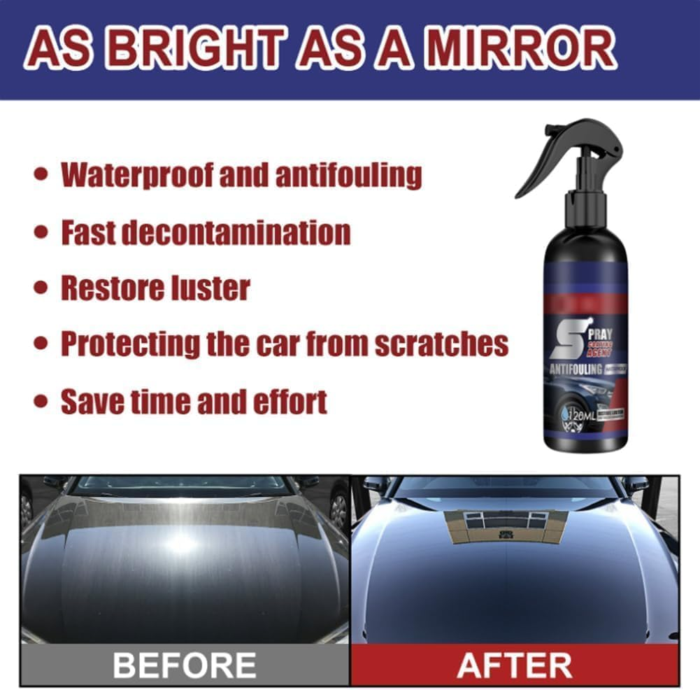 2Pcs Multi Functional Coating Renewal Agent,Car Cleaner Spray,3 in 1 High Protection Quick Car Coating Spray image number 5