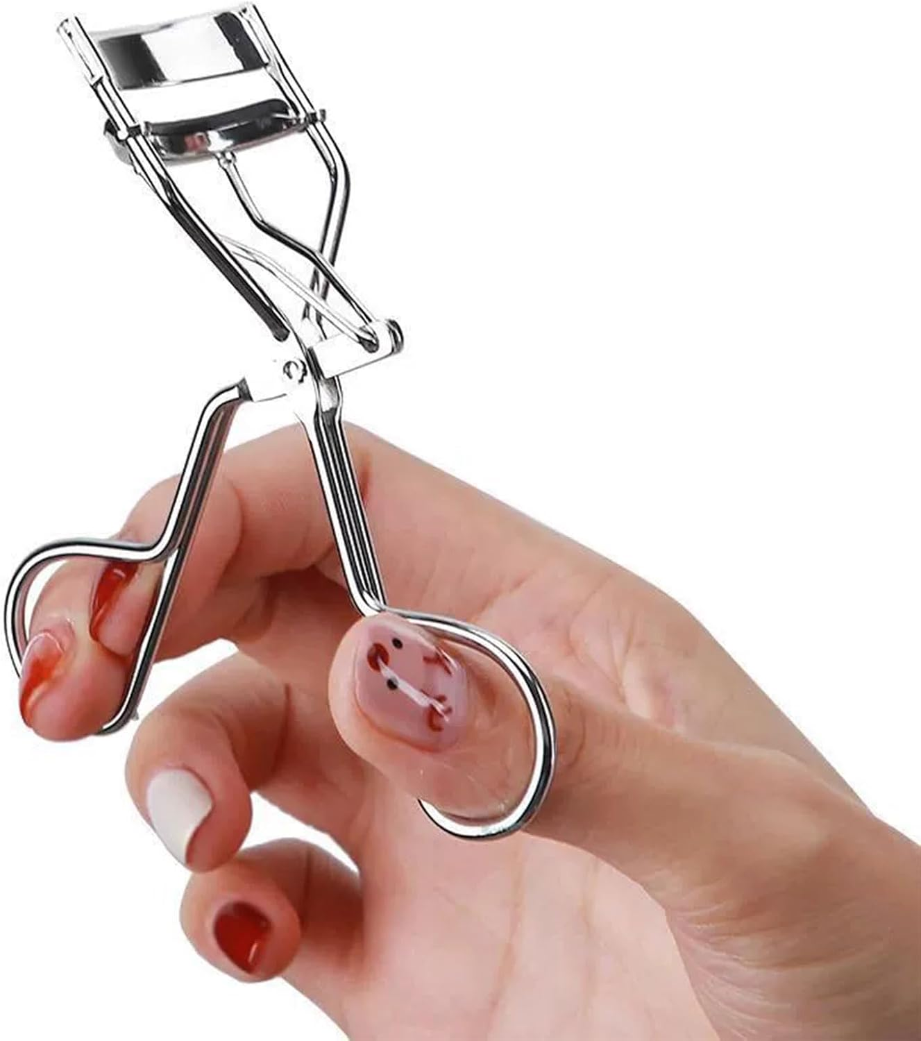 RIBHNXHI Eyelash Curler Regular Silver Professional Eye Lash Curling Tool for Women and Men with Replacement Pads 1Pc image number 4