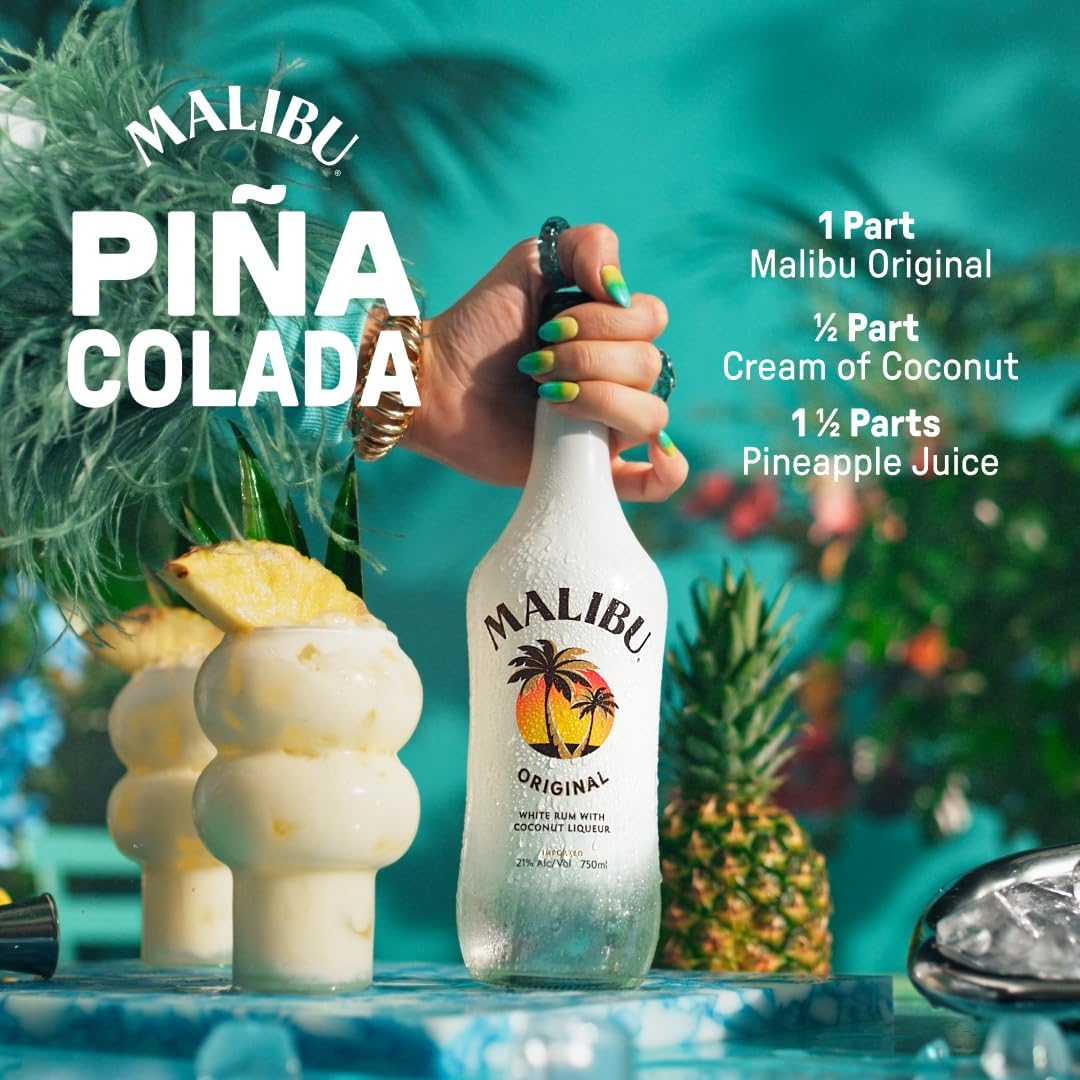 Malibu White Rum 1L image number 2