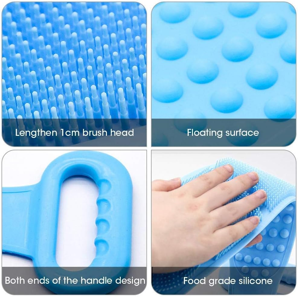Cyrox Silicone Back Scrubber Belt Soft Body Massage | Brush Scrubber Belt Soft Body Massage Cleaning Exfoliating Bath Brush (Assorted Color) image number 6