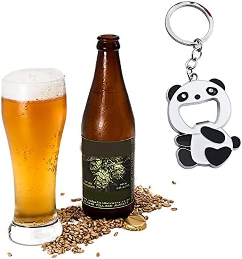 ARFUKA Cute Panda Bottle Opener Keychain - Portable Beer & Soda Opener Keyring, Durable Beverage Opener Tool for Men Women (Gift Idea) image number 1