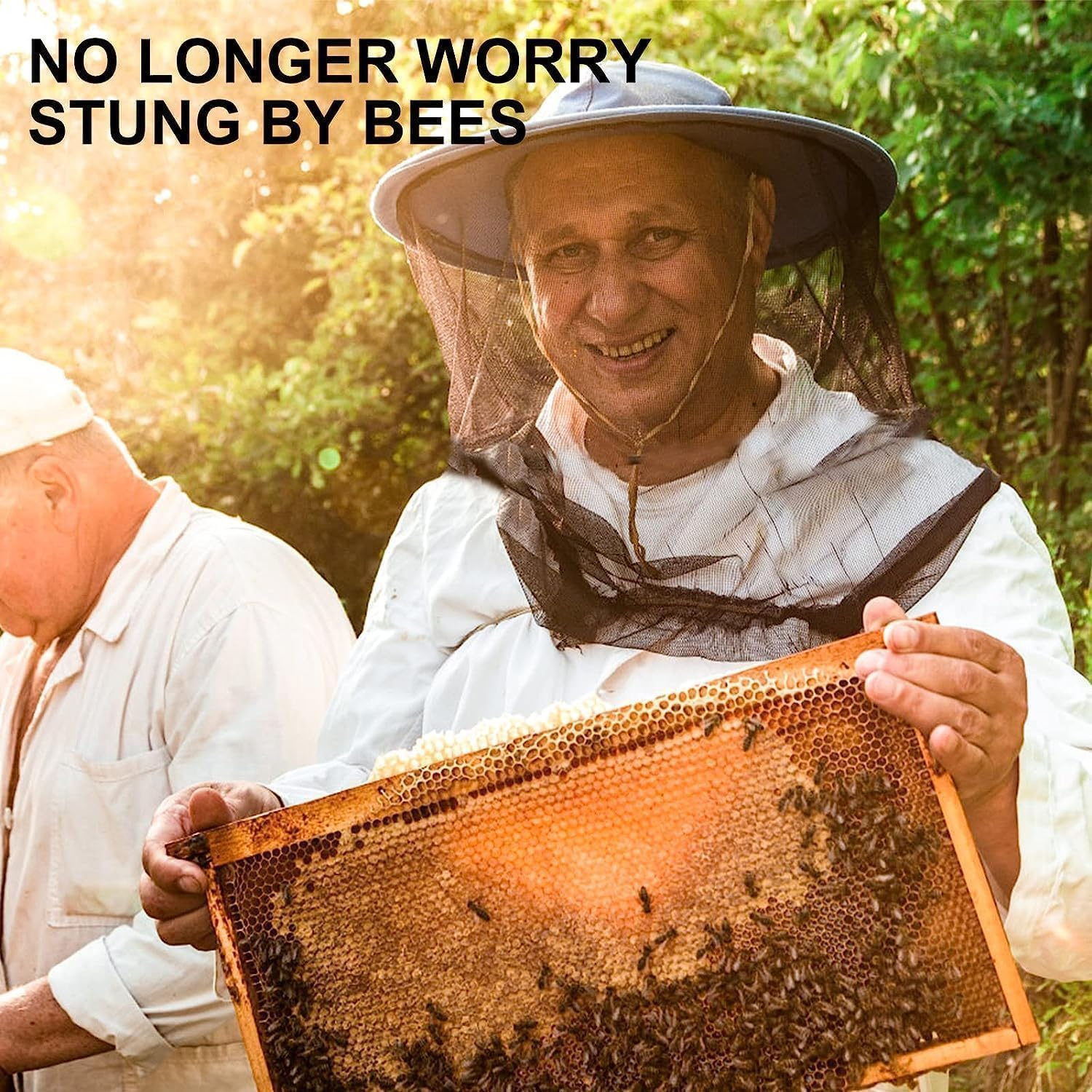 2Pcs Fly Heads Net,Face Netting Hat Heads Fly Net,Mosquito Repellent Mesh,Midge,Outdoor Mosquito,Neck Cover Protecting Netting for Outdoor Hiking Camping Climbing Walking image number 6