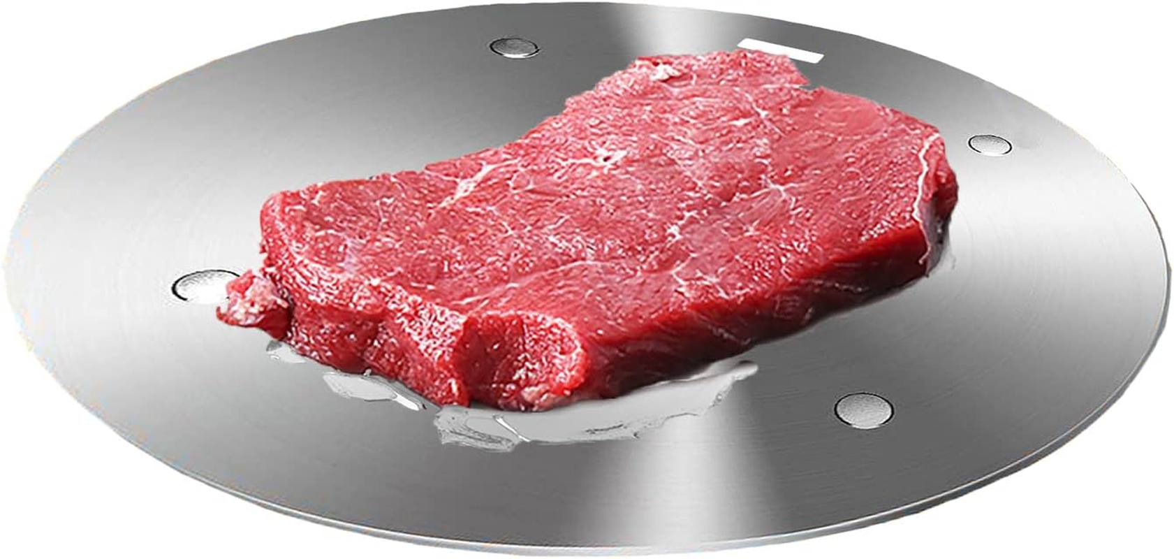 11Inch Heat Diffuser Plate, Grourarty Stainless Steel Cooking Induction Adapter Simmer Plate for Electric Gas Glass Cooktop Hob Ring, Converter with Handle Silver (GR-HDP11-01UK) image number 5