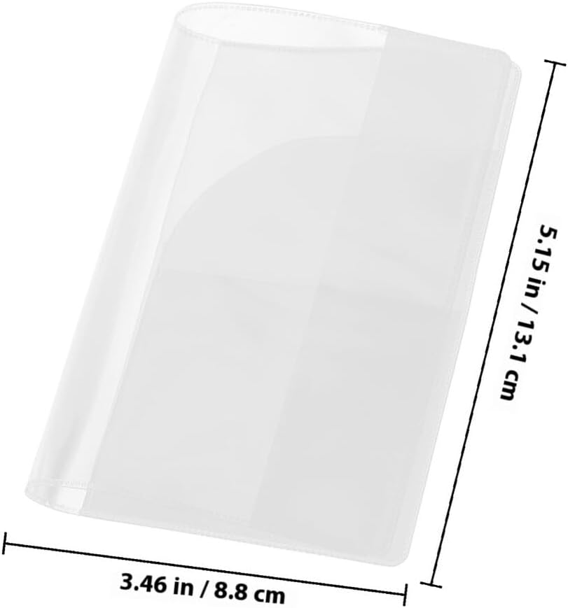 HOUDERCO 5Pcs Clear Passport Cover Travel Holder Document Organizer Lightweight Transparent Sleeves for Home and Business Trips image number 6