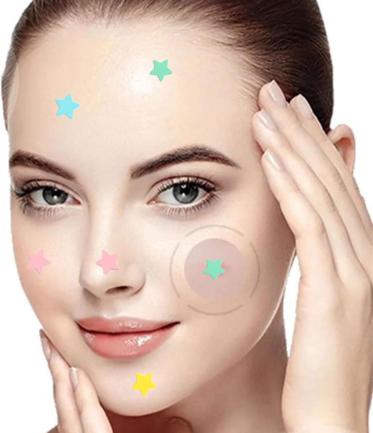 CTOUUGRS Pimple Patches for Face Hydrocolloid Patch Acne Patches Professional 400 Pcs 5 Colors&Sizes(8,10,12,14,16Mm) Starface Pimple Patches Matches Different Size Cute Star Spot Stickers Invisible Zit Absorbing Covering Tea Tree