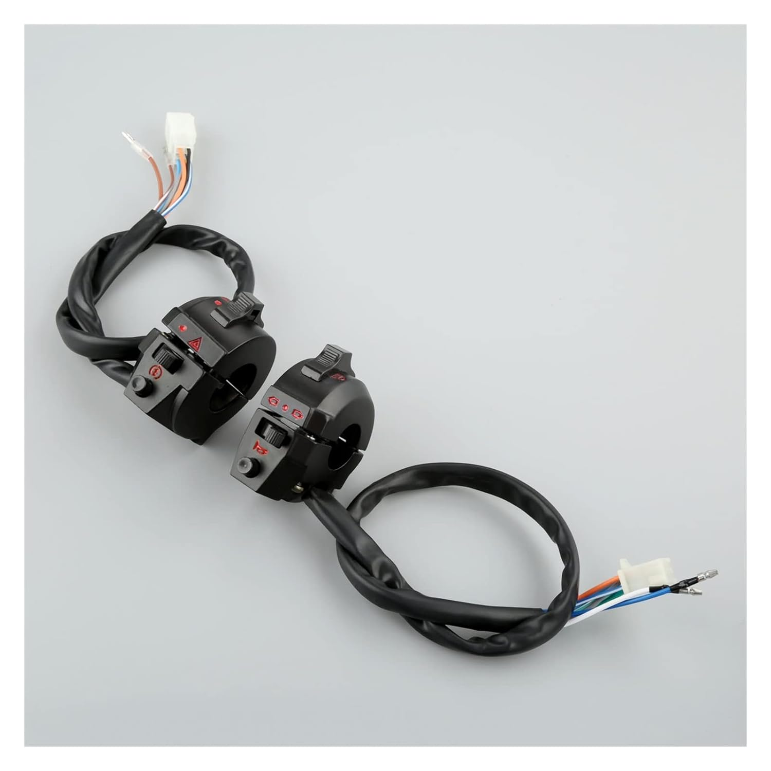 Downwind Motorcycle Motorbike ATV Handlebar Left Right Side Control Switch High Low Beam Light Turn Signal Horn Switch Parts 7/8 Quot 22Mm image number 5