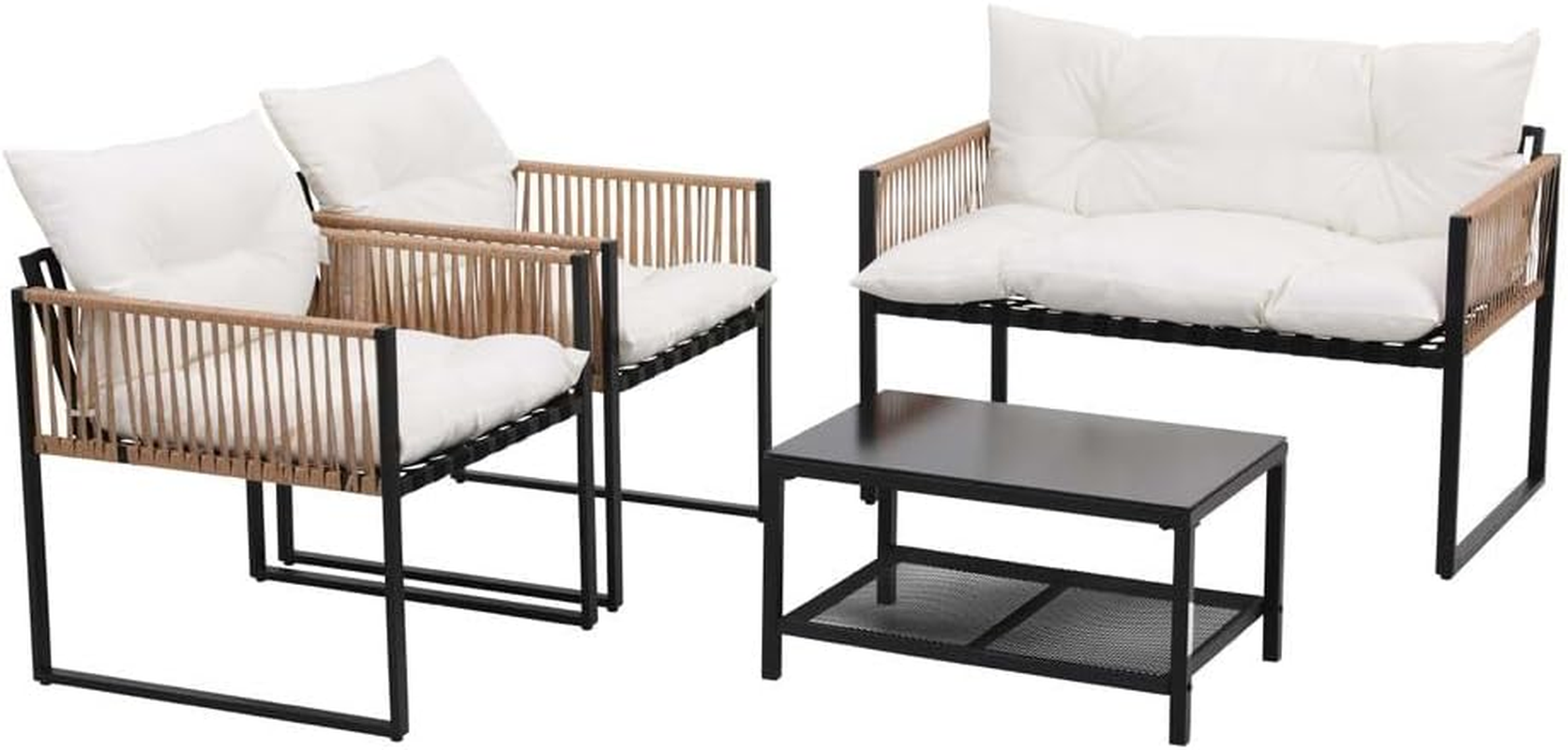 Gardeon 4 Seater Outdoor Sofa Set 4PCS Table Chair Set Garden Patio Furniture image number 1