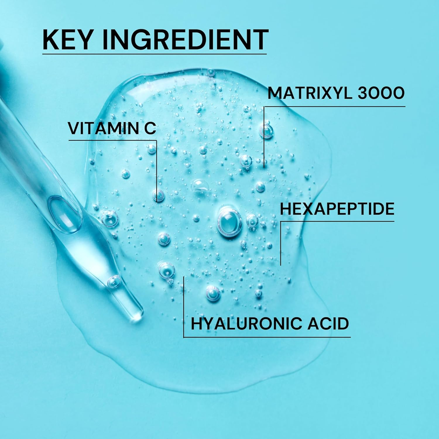 Ammuri Anti-Ageing Face Serum with Peptide, Matrixyl 3000, Hyaluronic Acid & Vitamin C - Triple Combination for Skin Care, Face Care, Acne Treatment - 30Ml Bottle image number 5