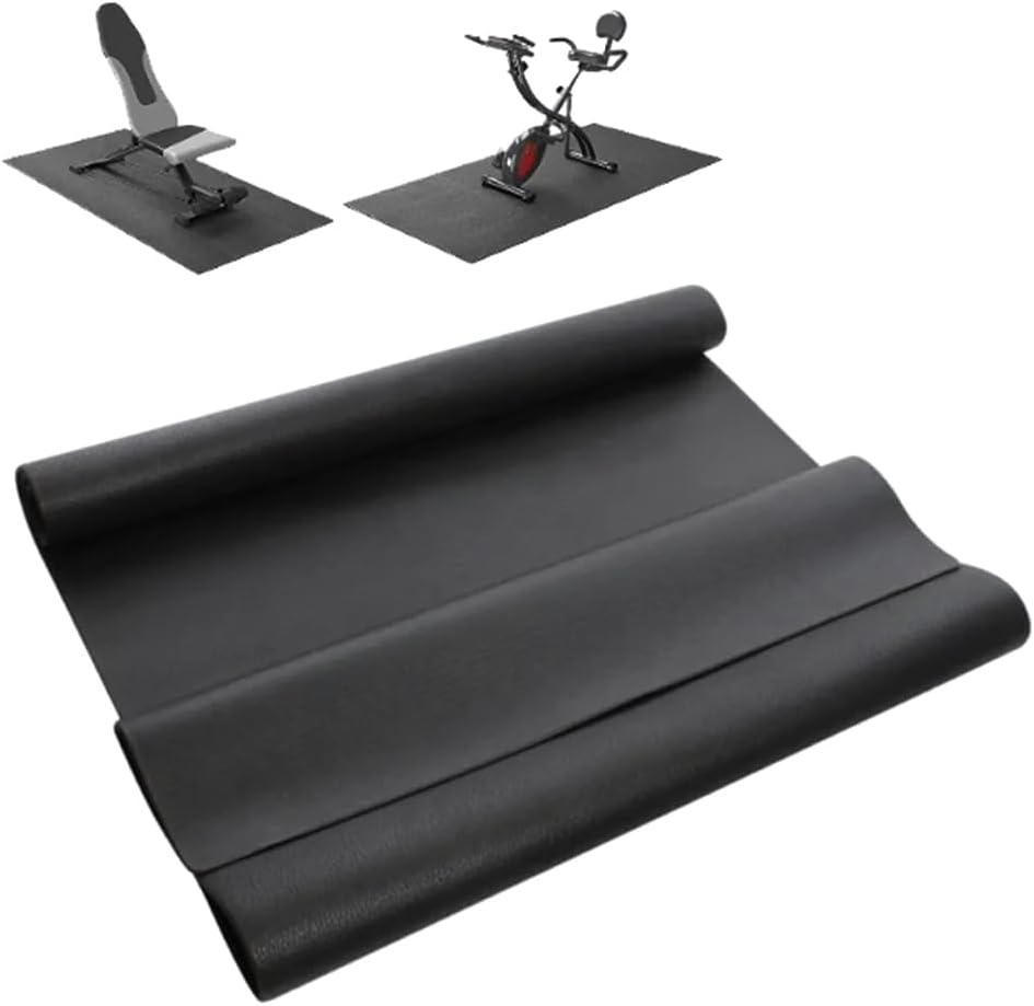 Non-Slip Commercial Treadmill Mat, 2M X 1M X 6Mm Exercise Equipment Mat, Bike Bicycle Trainer Floor Protector Mat,High Density, Noise Reduction, Fitness Gym Mat for Fitness & Exercise Equipment image number 6