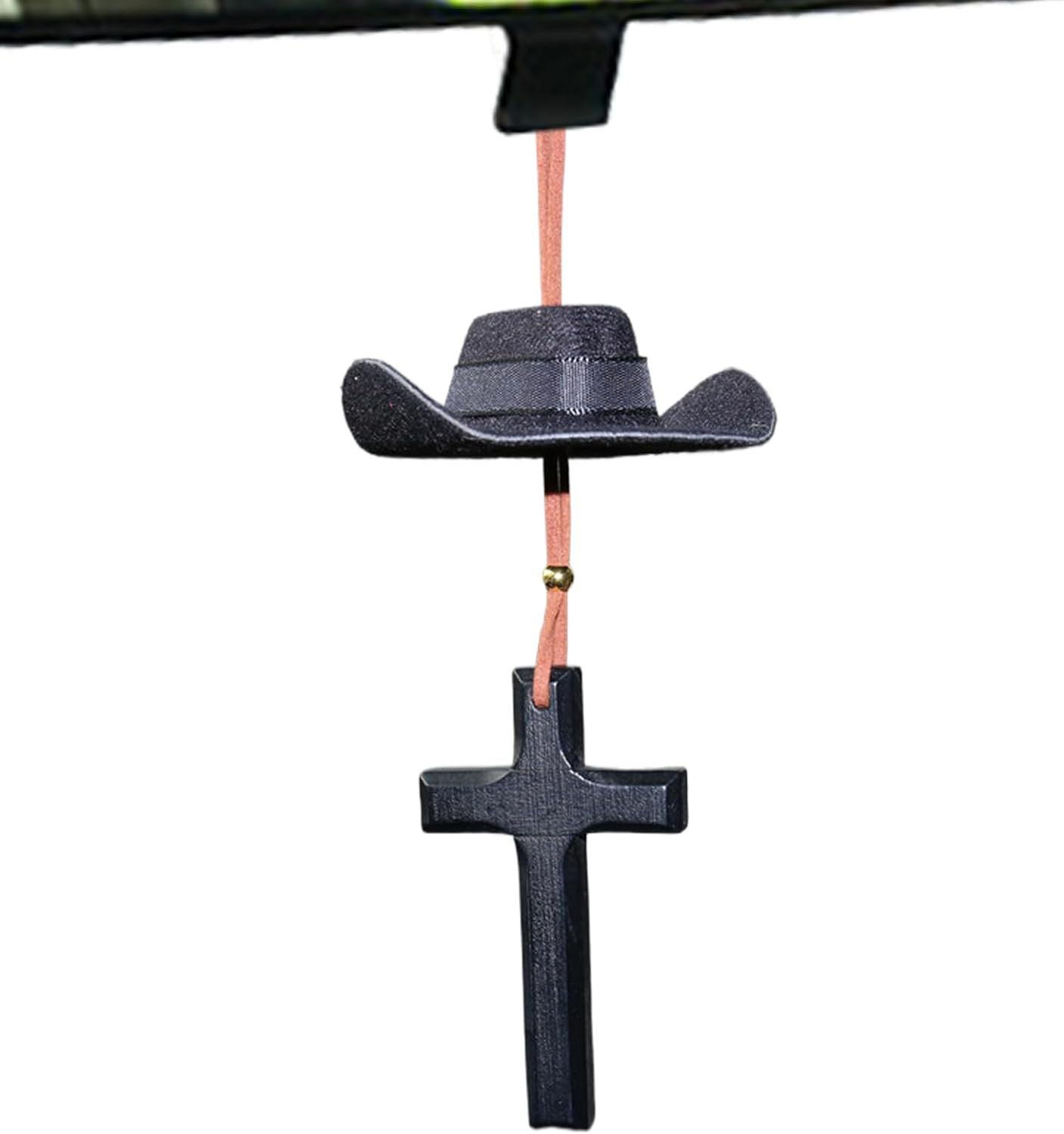 Western Car Decor,Car Charm Cowboy Hat Mirror Ornament - Rear View Mirror Accessories, Western Oxford Cloth Ornament Miniature for Auto Home Decorations image number 3