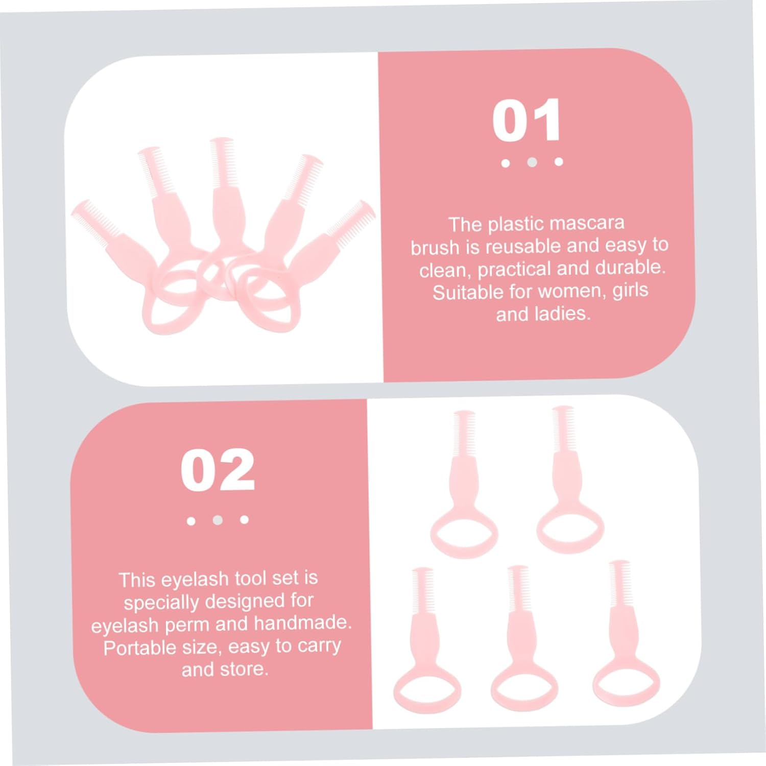 Baluue 20Pcs One Mascara Shield Applicator Eyelash Brush Makeup Tool for Mascara Declumper and Lash Tool Random Color