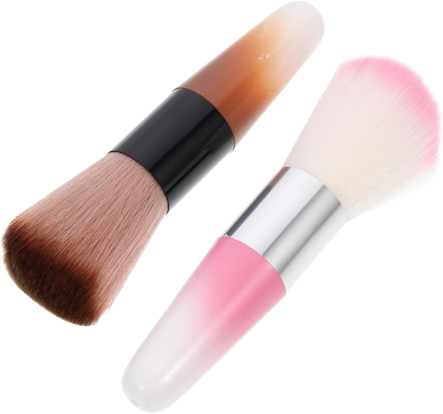 Beaupretty Nail Dust Brush Set 2PCS Makeup Loose Powder Brushes for Nail Art and Blush Ergonomic Design for Easy Cleaning and Application Suitable for Makeup Enthusiasts and Professionals image number 2
