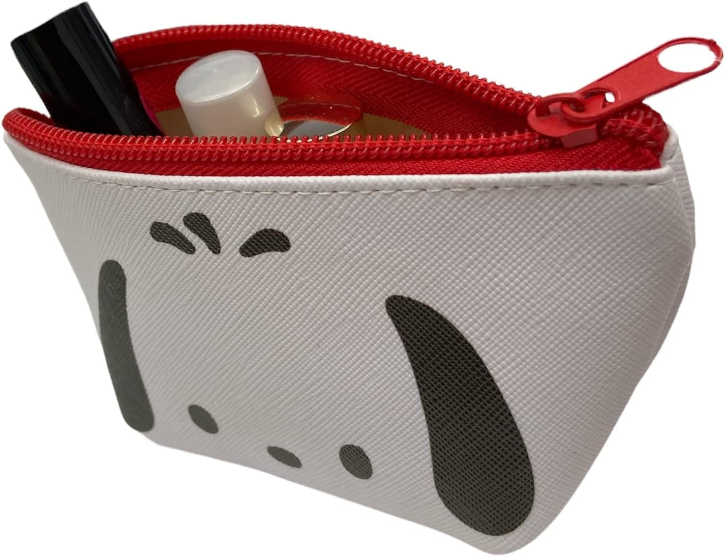 Friend Sanrio Pochacco Face Boat Type Multicolor Cosmetic Pouch Bag, 4.3 X 3 X 2 Inches, Waterproof, Travel/On-The-Go Makeup Storage image number 1