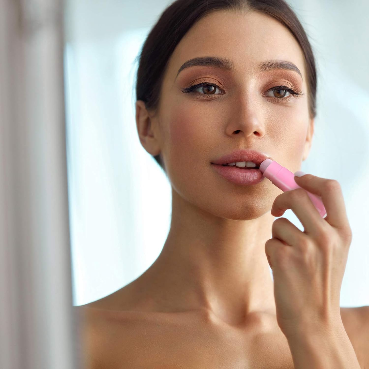 64 Pieces Lip Balm Tubes 5 Ml Empty Lip Gloss Balm Containers Refillable Rotatable Plastic Lipstick Tubes DIY Lip Gloss Balm Tube Holder for DIY Cosmetic, 8 Colors image number 1