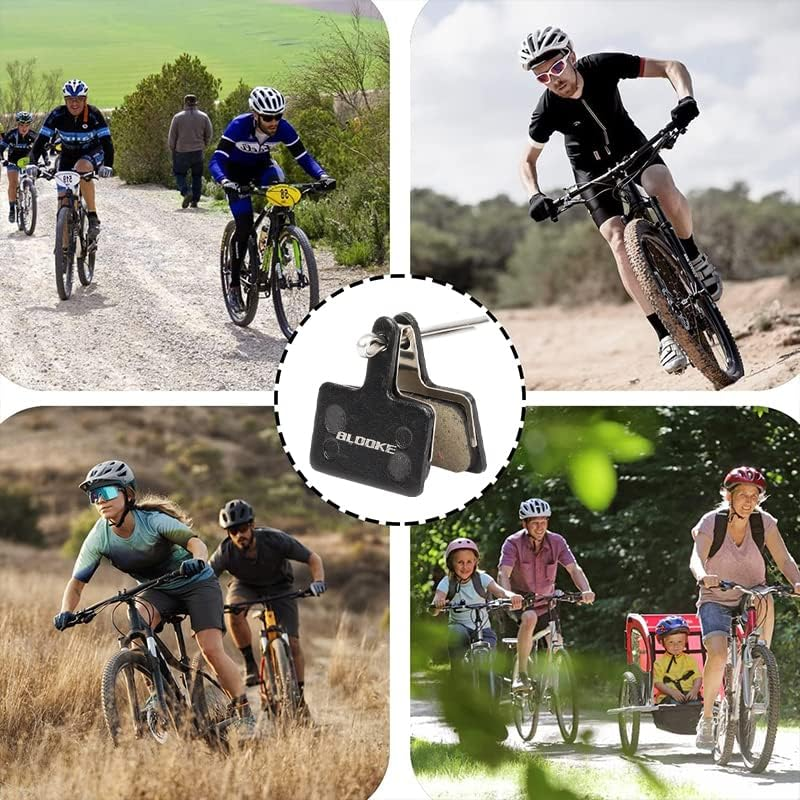 4 Pairs High-Performance Bicycle Disc Brake Pads for Shimano - Semi Metal & Copper, Compact & Durable, with Spring Clips & Bolts, Ideal for Mountain Bikes, Mechanical/Hydraulic Brakes image number 1