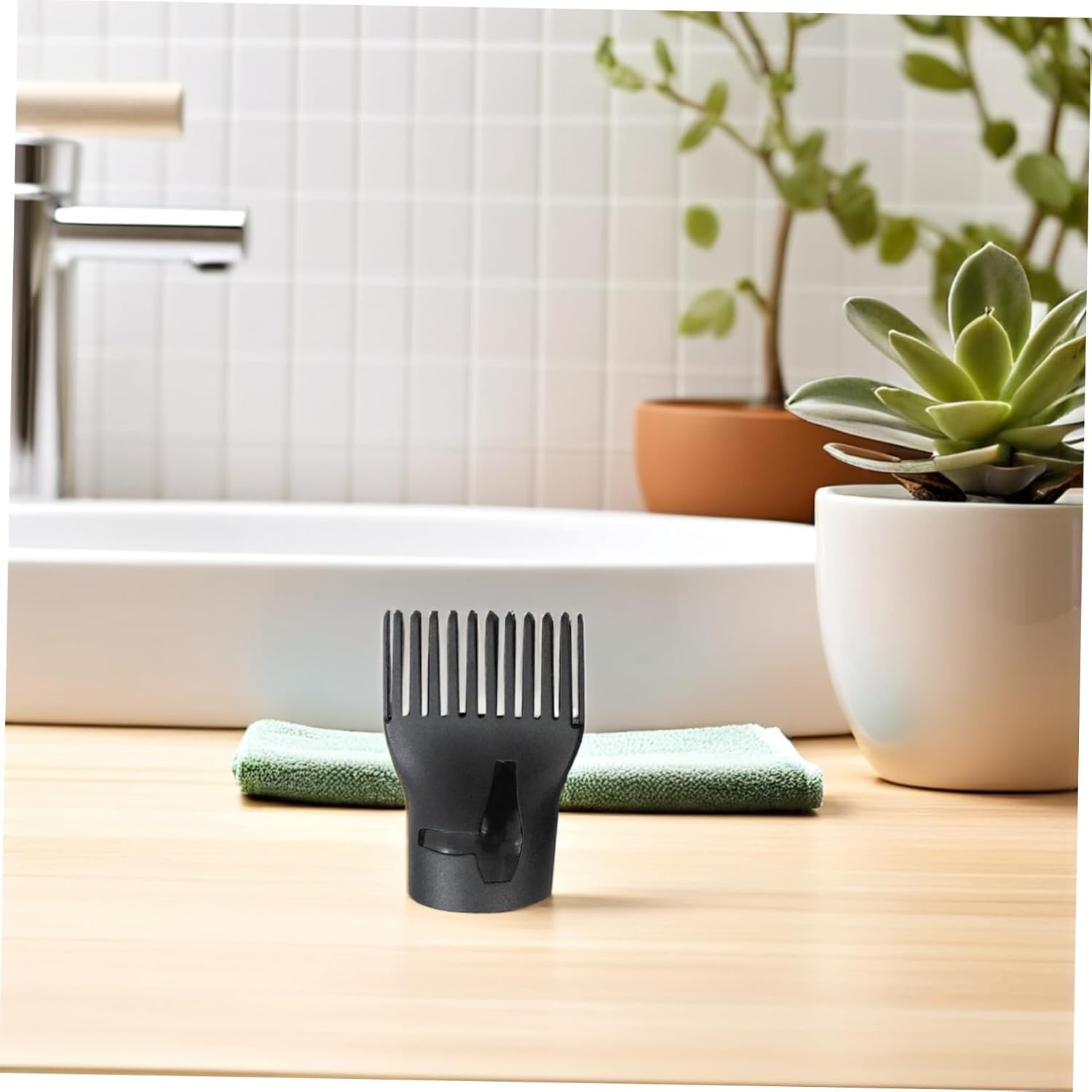 4Pcs Heat Resistant Duckbilled Hair Dryer Nozzle Wide Airflow Design for Salon and Home Styling Plastic Replacement Blow Dryer Comb Attachment image number 5