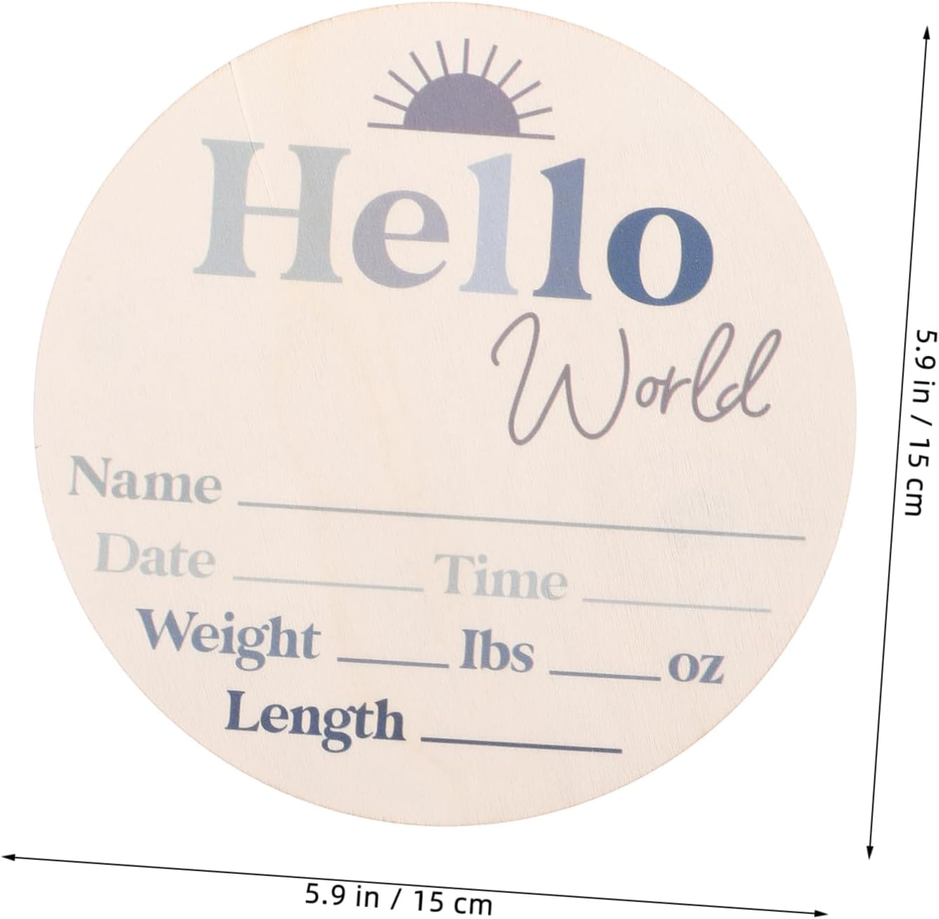 Wood Milestone Discs Growth Commemorative Card Newborn Announcement Sign Monthly Achievements Shower Decorations