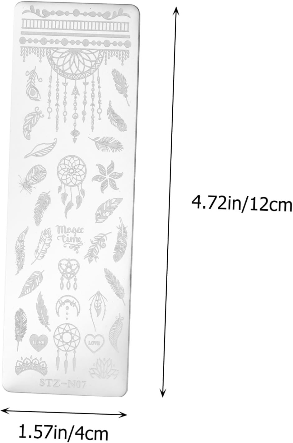 BATHVEVE 6Pcs Nail Art Stamping Plates Decorative Manicure Templates Nail Charms for Women image number 2