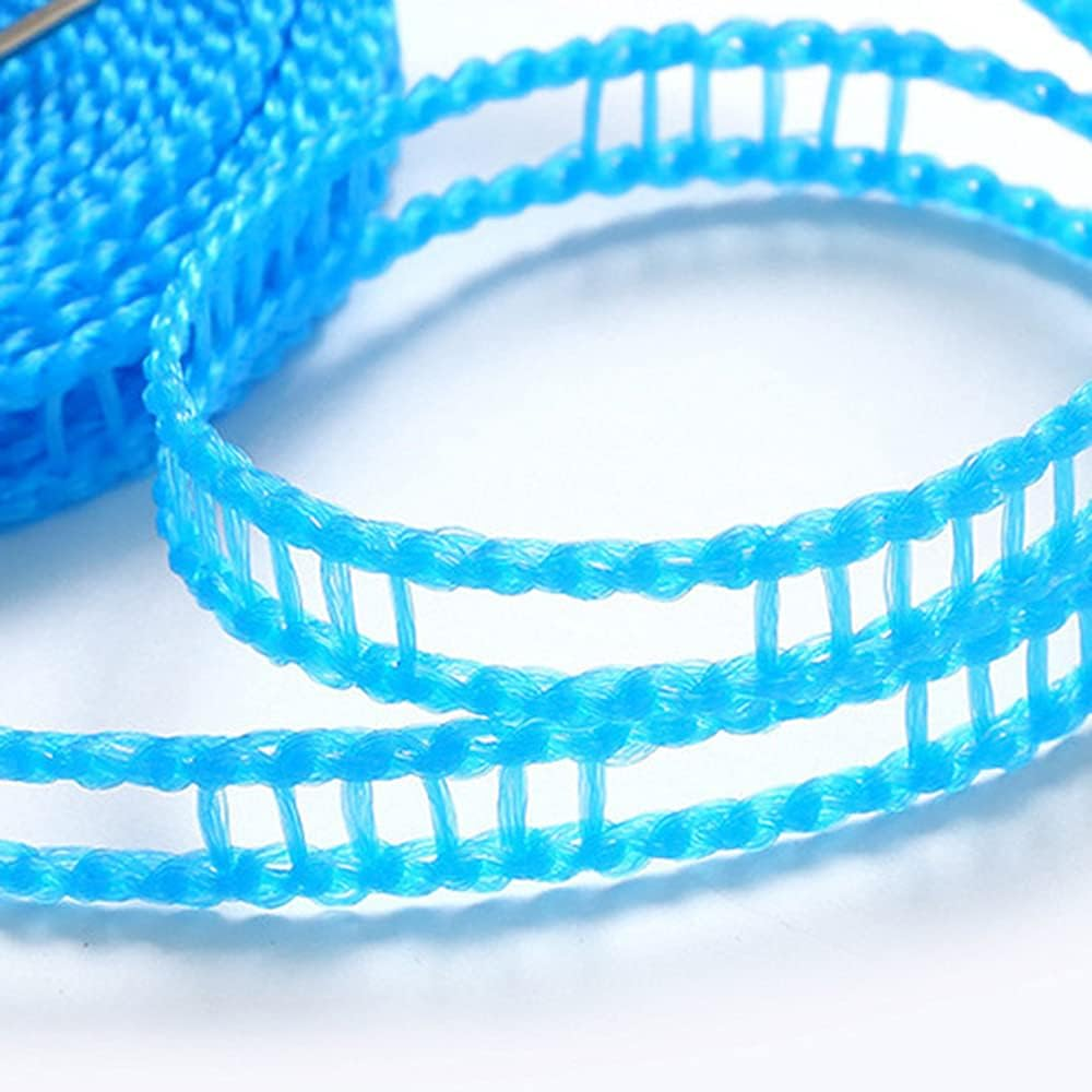 1Pcs 5 Metres Non-Slip Clothes Line Windproof Hanging Fence Line Type Clothes Line for Travel Home to Laundry - Blue - Blue image number 5