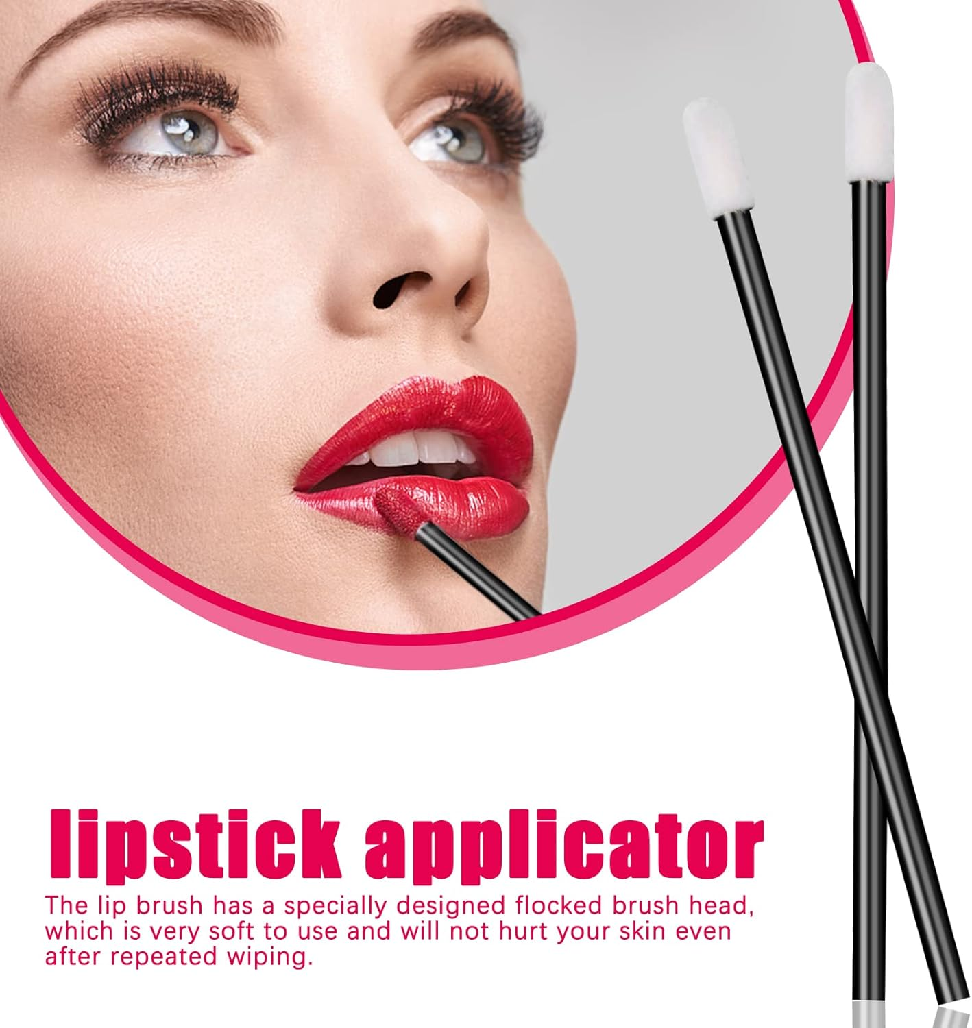 200Pcs Disposable Lip Brushes, Lipstick Makeup Brush, Disposable Lipstick Applicator, Lip Gloss Brush, Concealer Brush Applicator, Wands, Makeup Brush for Makeup Tool image number 1