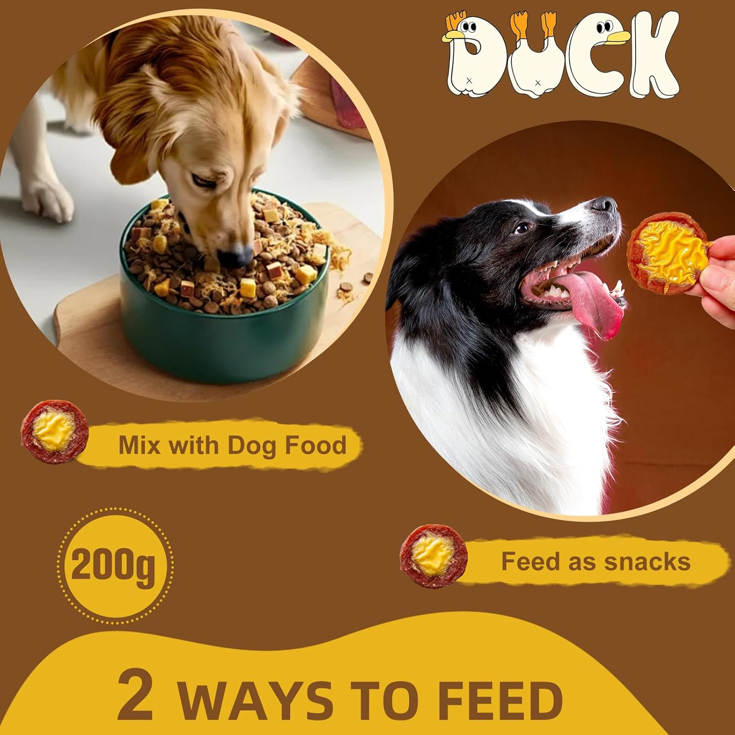 Natural Duck & Cheese Filled Dog Treats | Low-Temp Circulated Baked | High-Protein, Tasty & Nutritious